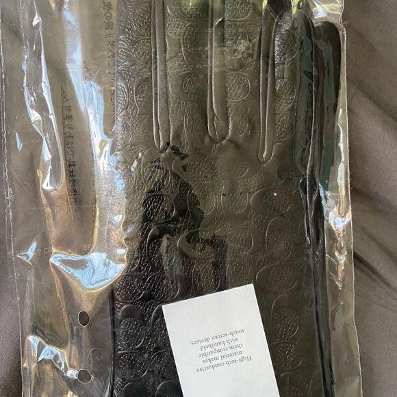 Coach leather gloves for women 6.5 - Picture 4 of 4